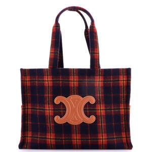 Celine Cabas Thais Tote Tartan Wool #254851C15B